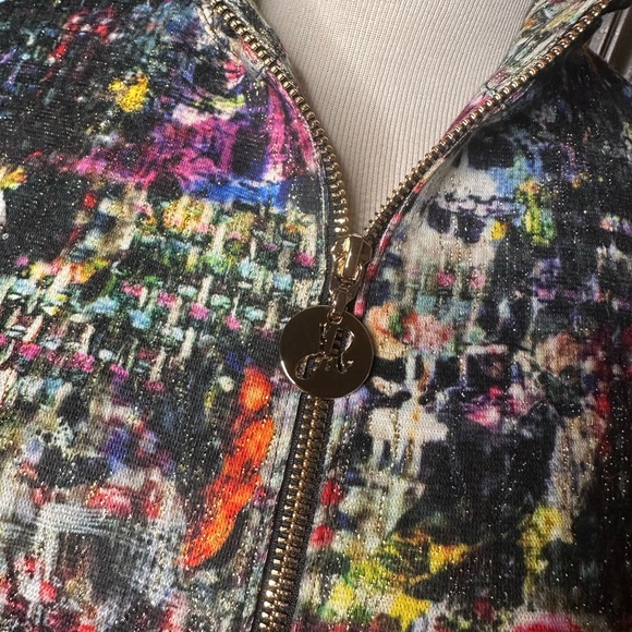 Joseph Ribkoff | Cold Shoulder Patterned Jacket - Picture 5 of 6